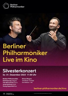 Filmplakat Berliner Philharmoniker 2023/24: Silvesterkonzert mit Kirill Petrenko und Jonas Kaufmann